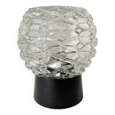 Plafonnier vintage en verre moulé