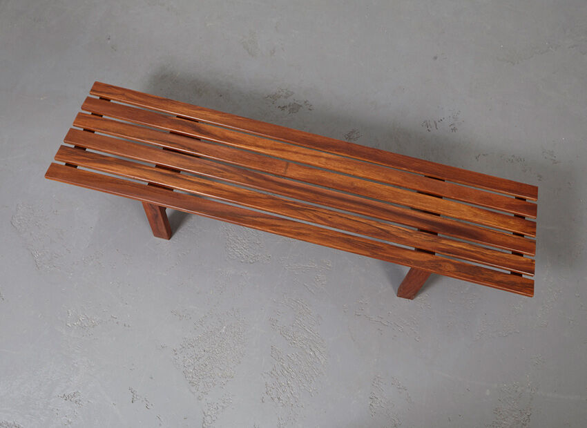 Mahogany slat bench 1960