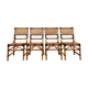 4 chaises en bambou et cannage