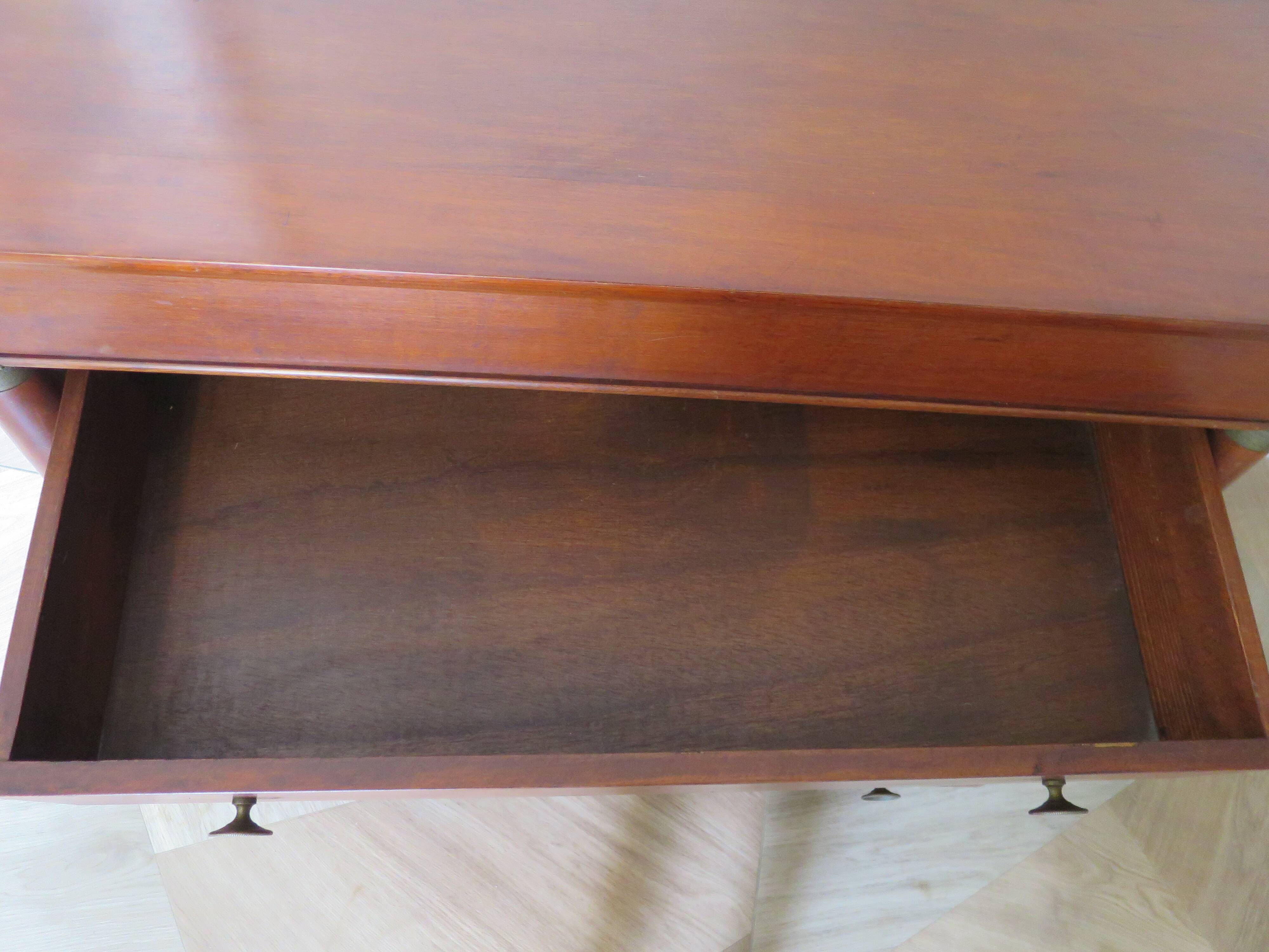 4-drawer chest of drawers - empire style - with detached columns - mahogany-bronze stain