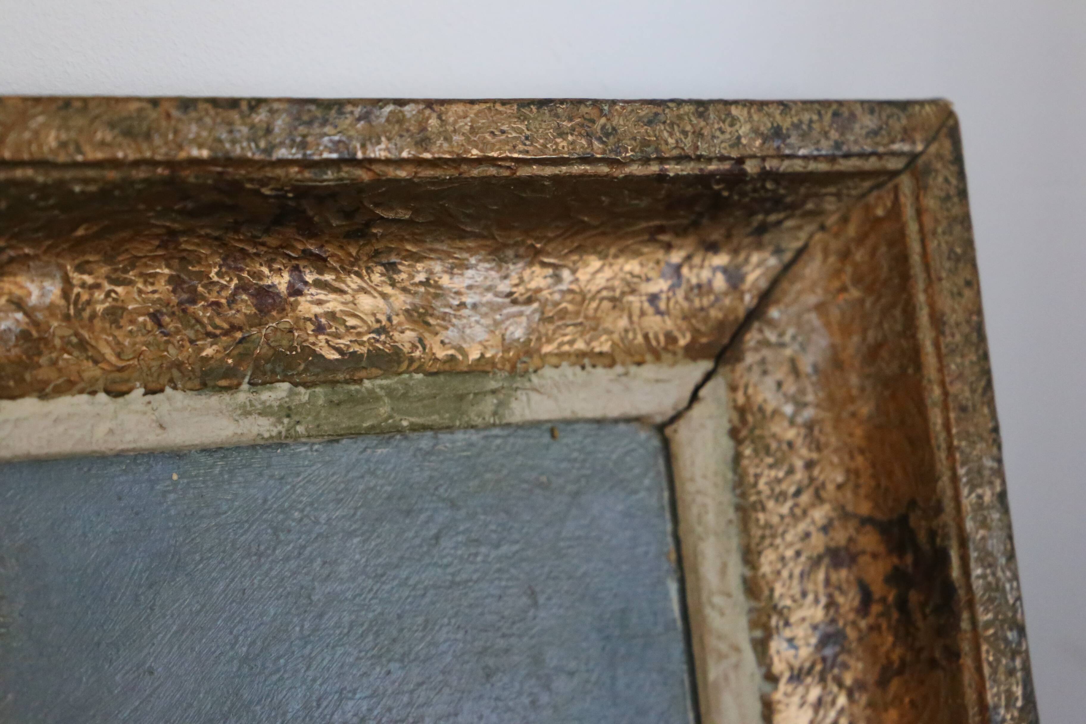 Oil painting, Lilac, still life, 1946