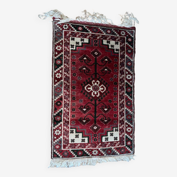 Tapis ancien en laine fait main, circa 1960 Turquie