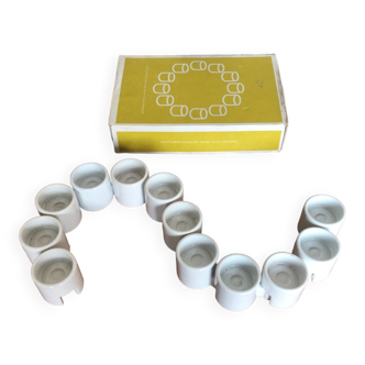 12 anciens bougeoirs ikea design ehlen johansson céramique blanche + boîte