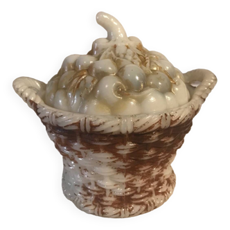 Opaline sugar bowl