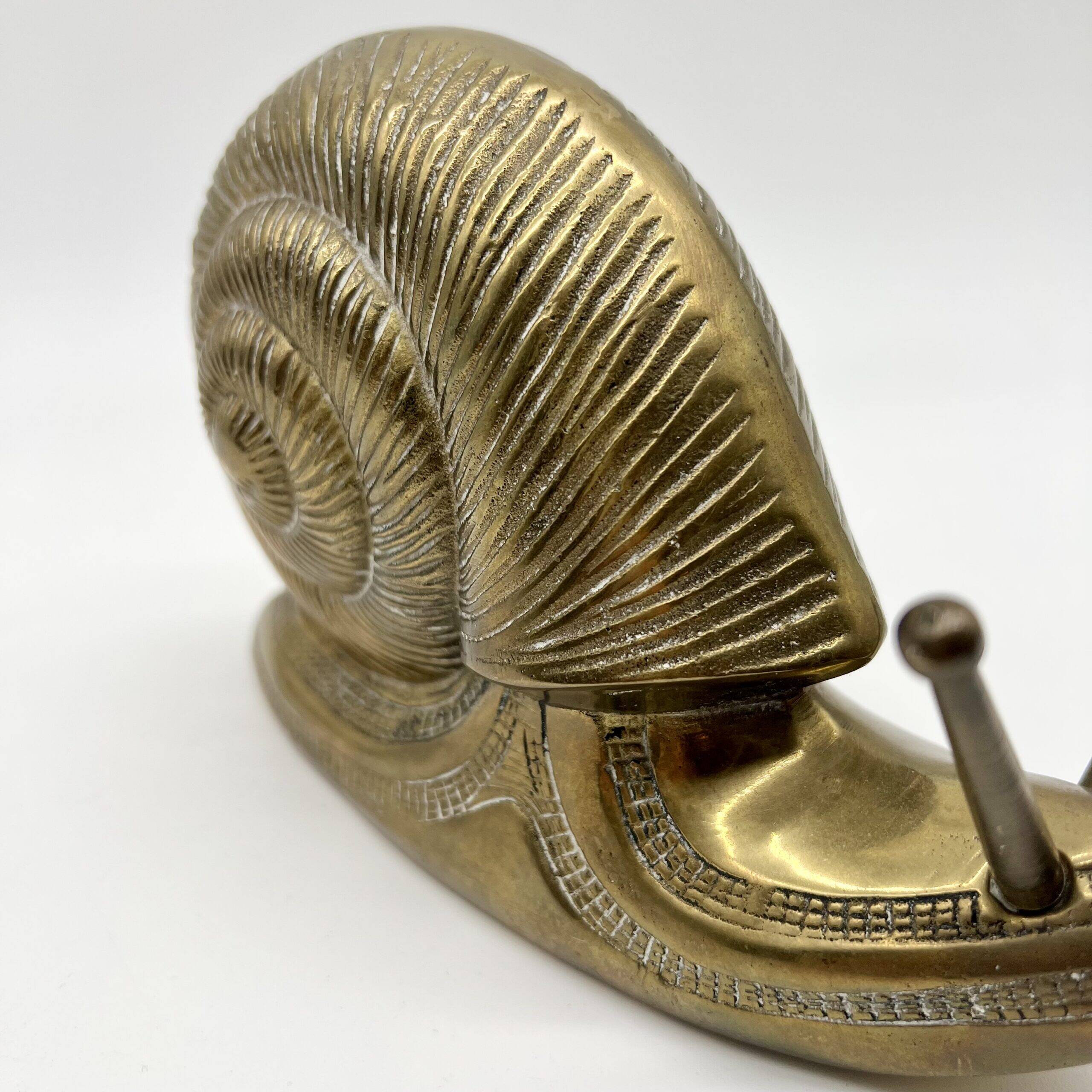 "XXL" brass snail – Germany, 1970s
