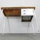 1950s Italian industrial metal and umakart desk — mid-century modern workstation