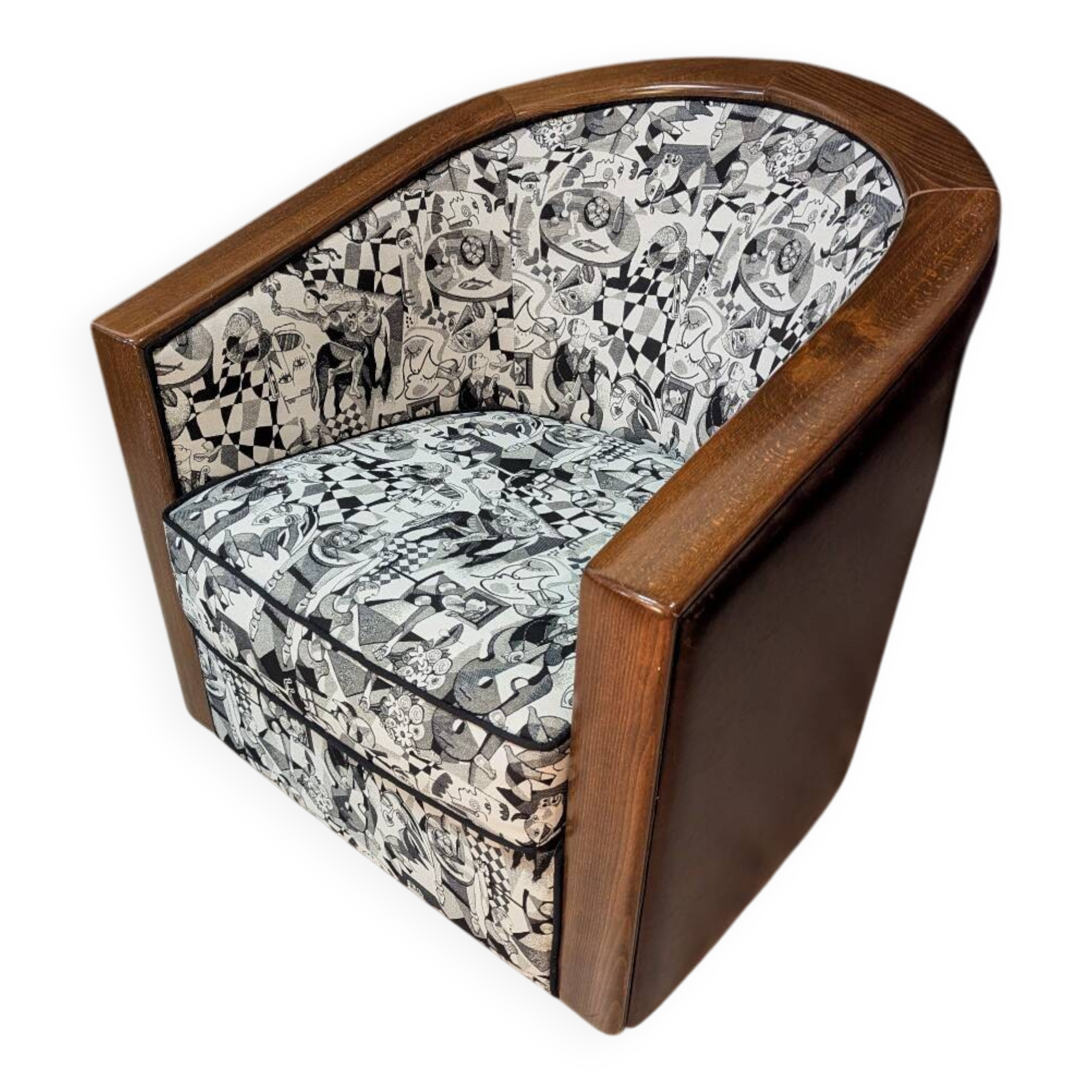 Art Deco swivel armchair