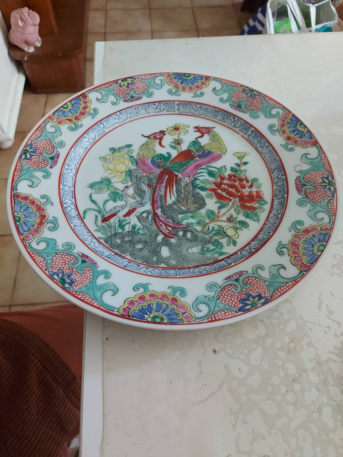 Asian plate in Chinese porcelain