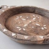 Ancien parat / plateau Indien en bois.