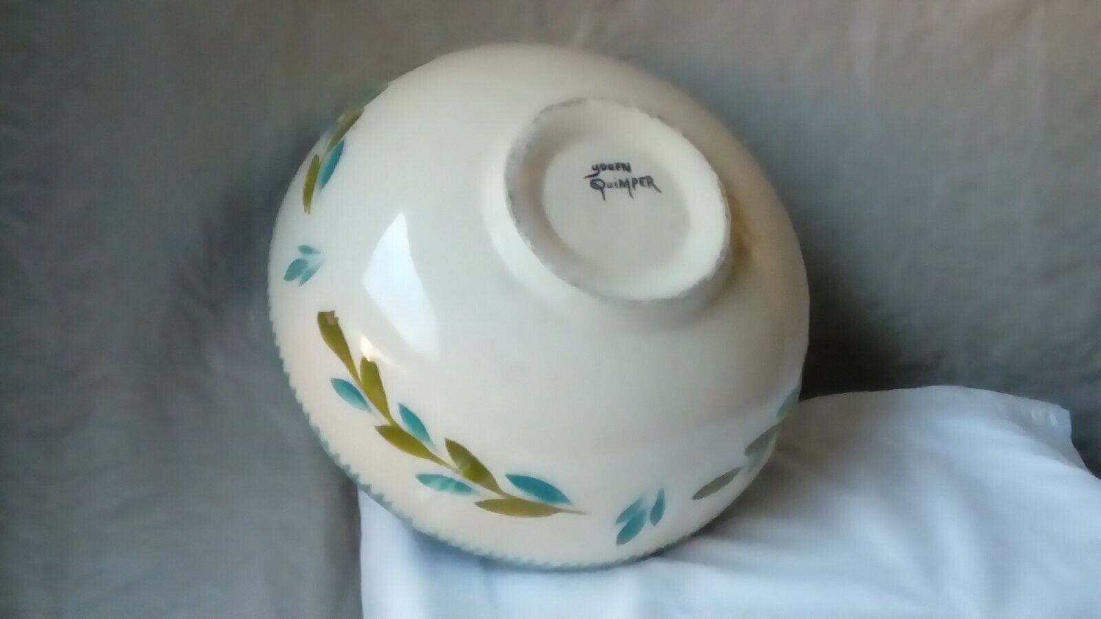 Saladier en faience de quimper youen annees 50-60