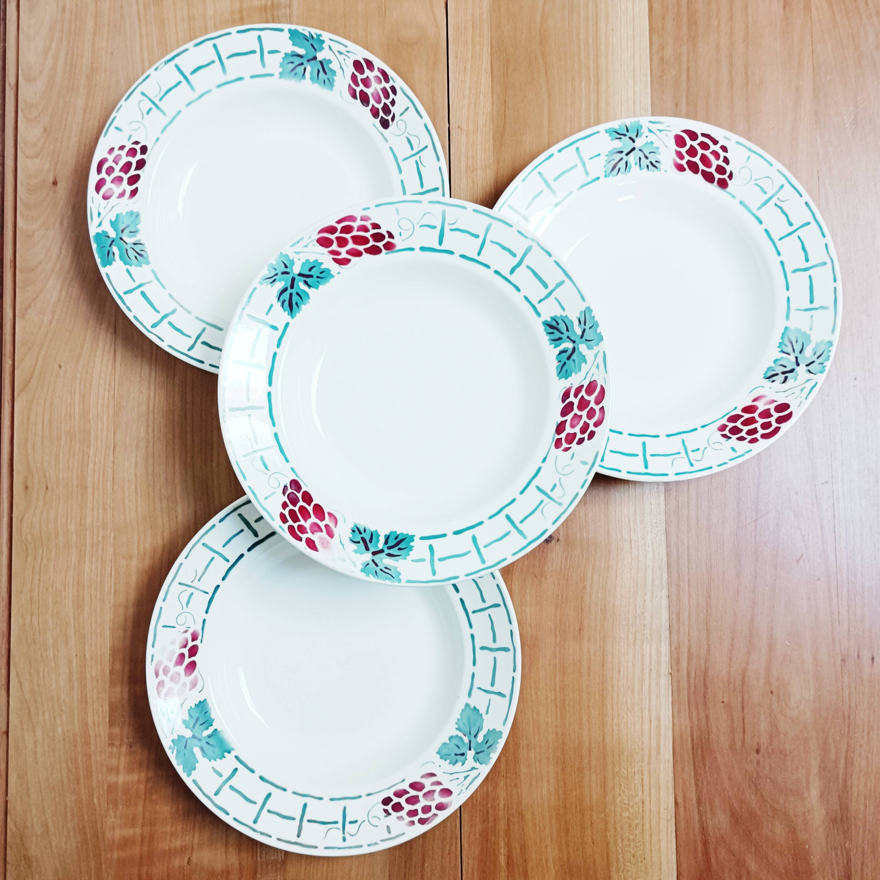 Lot de 4 assiettes creuses Badonviller Meudon