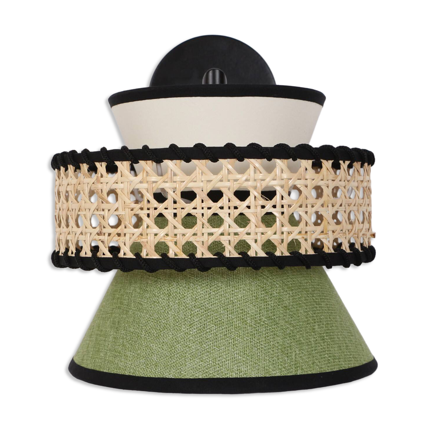 Bamboo Sconce, Wall Lighting, Fabric Sconce,Bamboo Lampshade