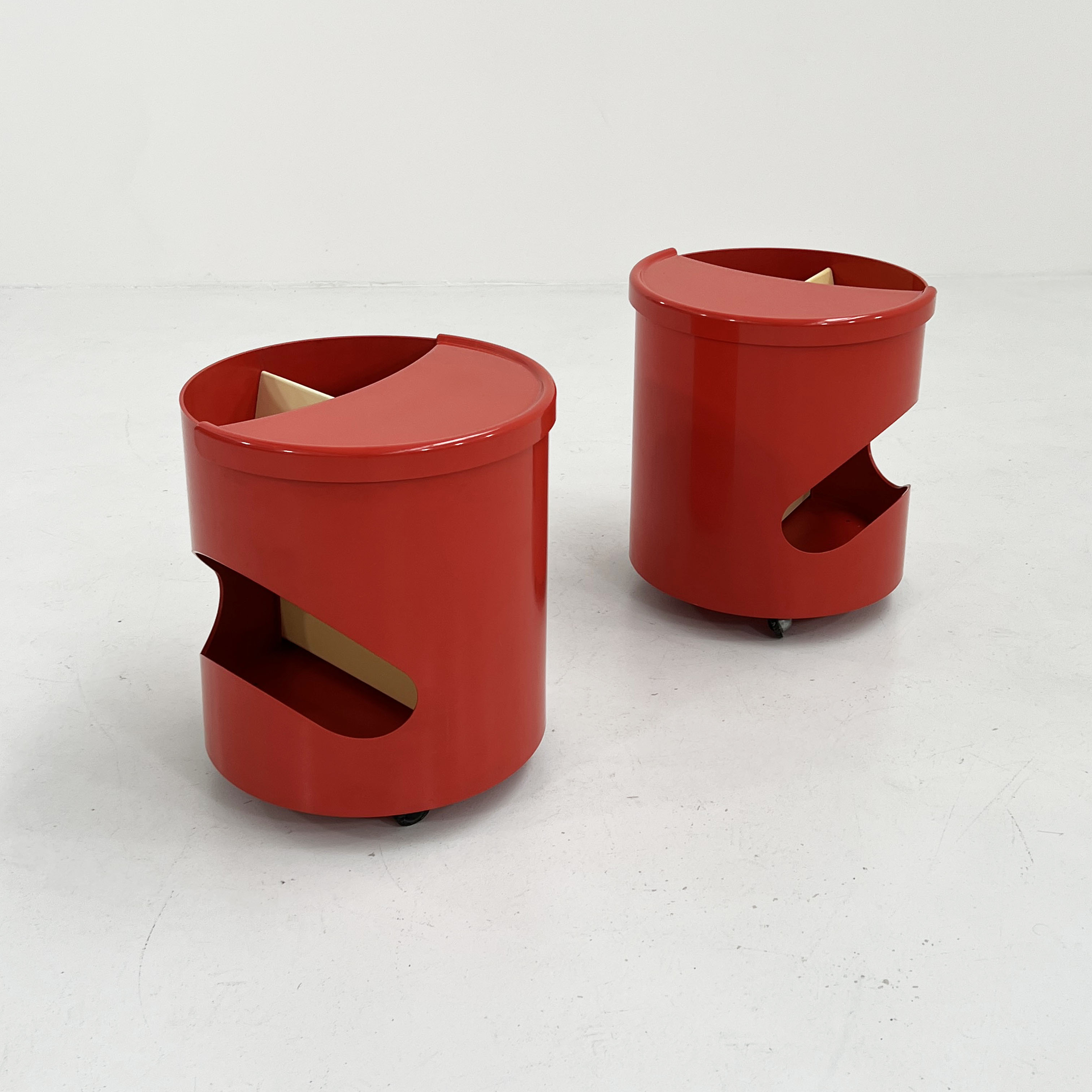 Red Robo side table by Joe Colombo for Elco, 1970