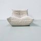 Fauteuil Togo Lounge en velours côtelé beige par Michel Ducaroy pour Ligne Roset.