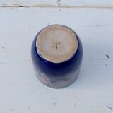 Mug en céramique bleu émaillé à coulures