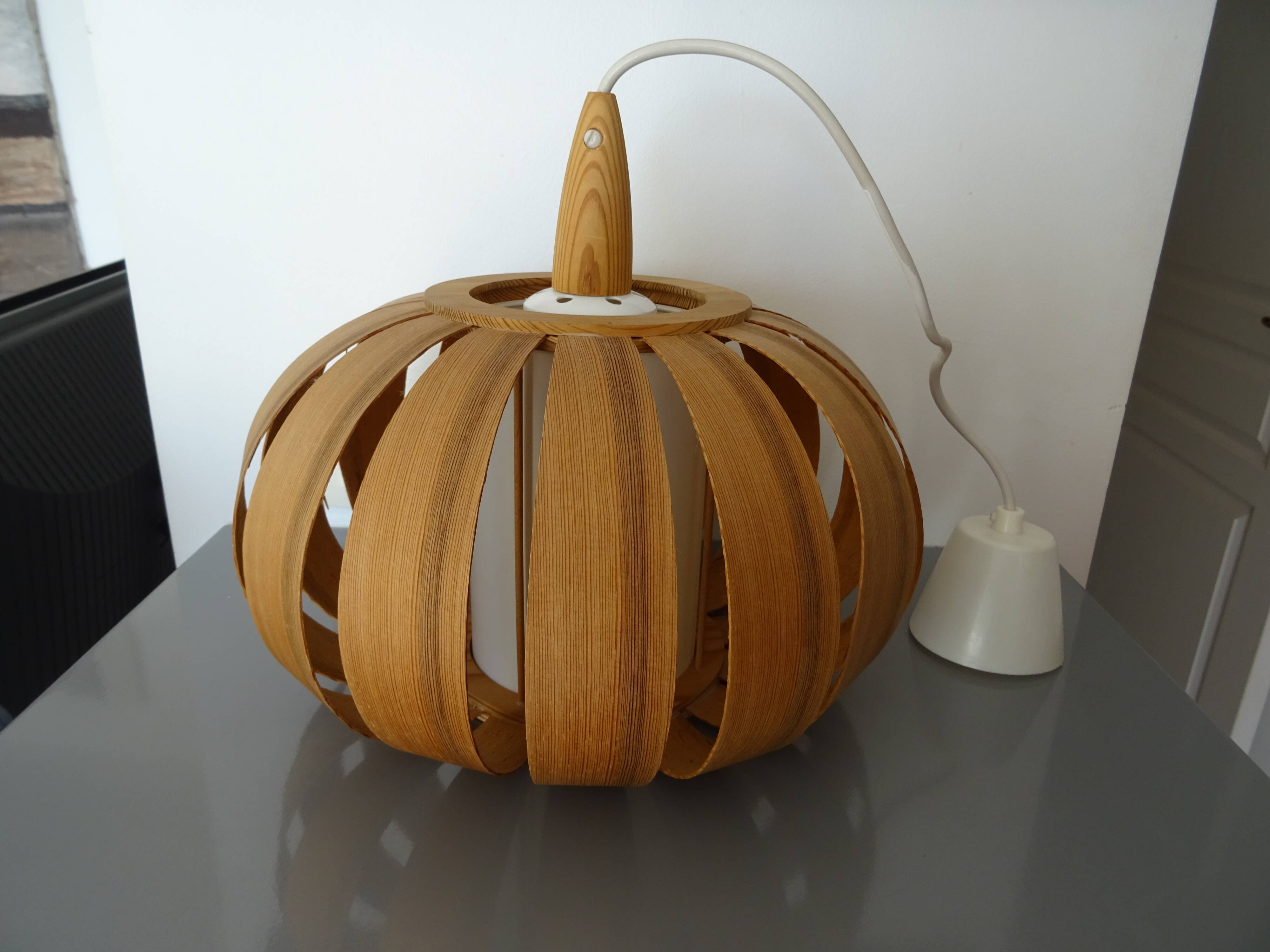 Vintage Scandinavian style suspension chandelier from the 60s/70s