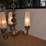 Empire/Art Deco style chandelier with three globes
