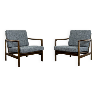 Pair of B-7522 Armchairs by Zenon Bączyk, 1960s.