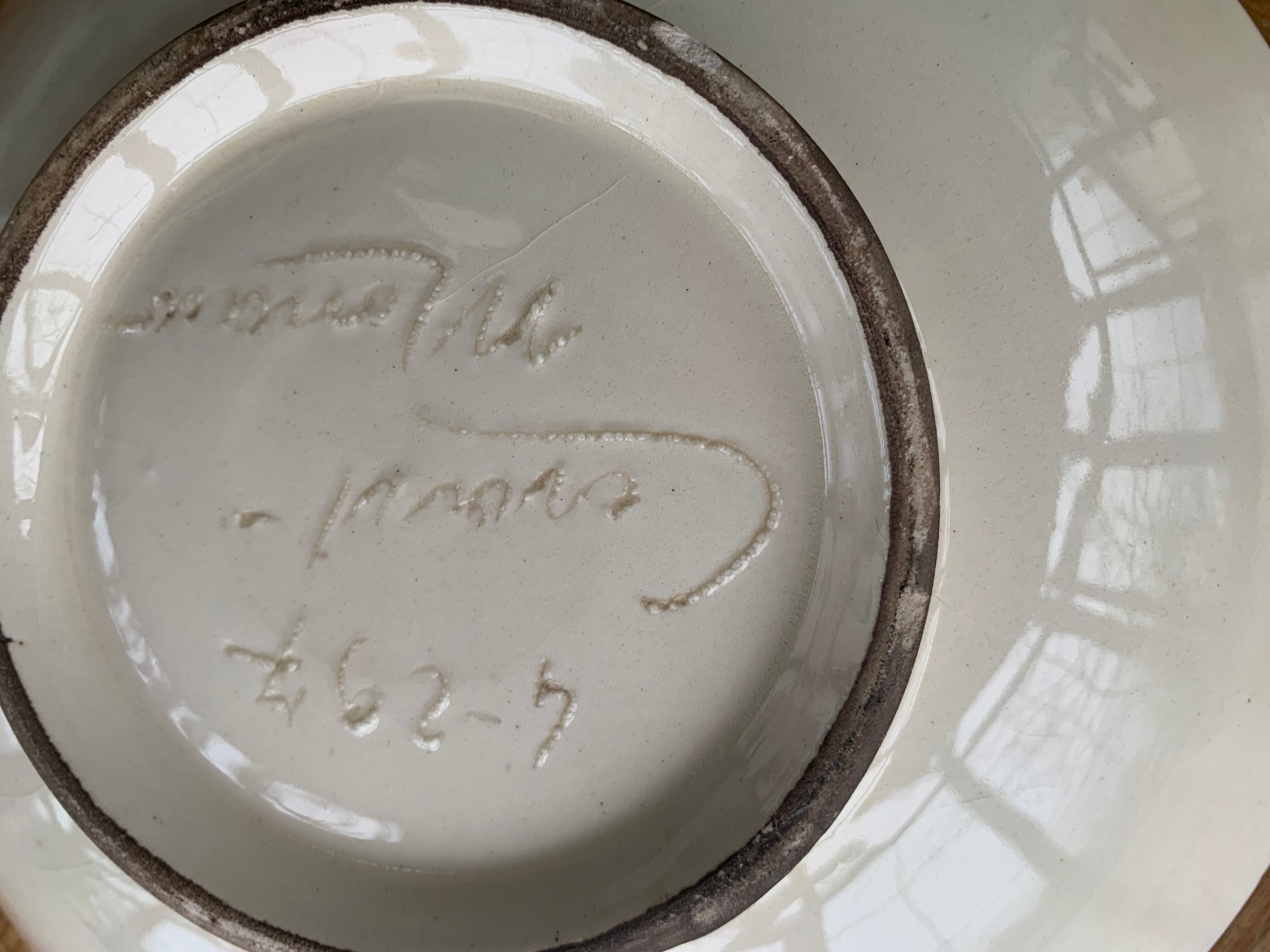 Enamelled ceramic cut floral pattern ceram Monaco vintage