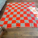 Vintage Granny Square Crochet Wool Throw