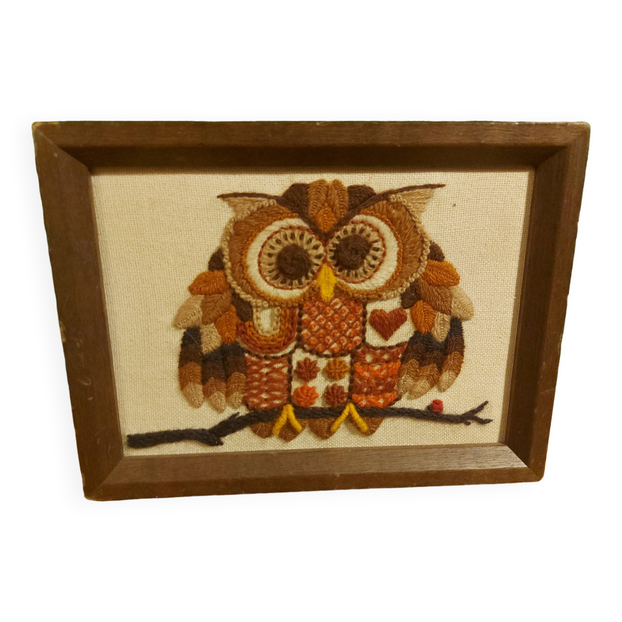 Tapestry decor of vintage owl 70'S, Sunset design