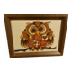 Tapestry decor of vintage owl 70'S, Sunset design