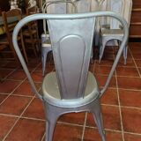 8 industrial iron chairs