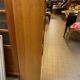 Bibus 1960s bookcase light oak with sliding glass