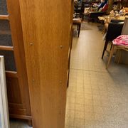 Bibus 1960s bookcase light oak with sliding glass