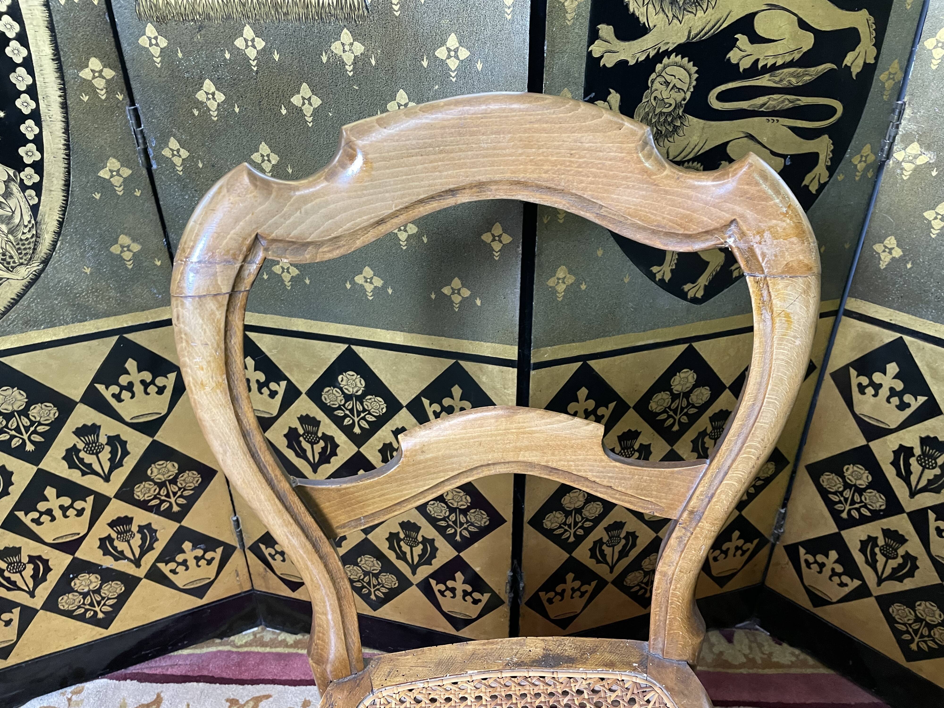 Suite de 4 chaises Louis Philippe en cannage