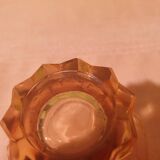 Art Deco pink glass tray and 7 glasses Made in France