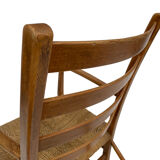 Mid century pine & sisal rocking chair, 1950s