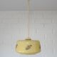 Vintage Beige Pendant Light / Retro Kitchen 1950 / Mid Century Glass Lamp