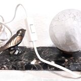 Art deco marble table lamp