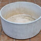 Large round container in composite material for garden, 53 cm in diameter and 25 cm in height