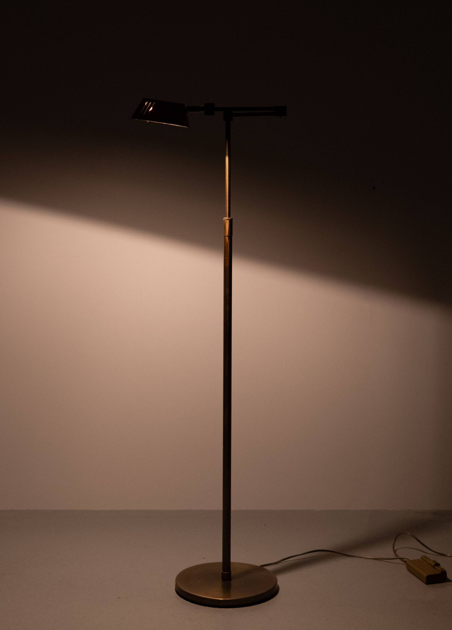 Bronze Library swing arm floor lamp Halogen Germany