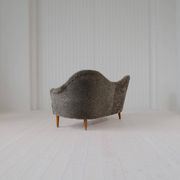 Canapé moderne du milieu du siècle en peau de mouton / shearling modèle 'Samspel' Carl Malmsten, 1956