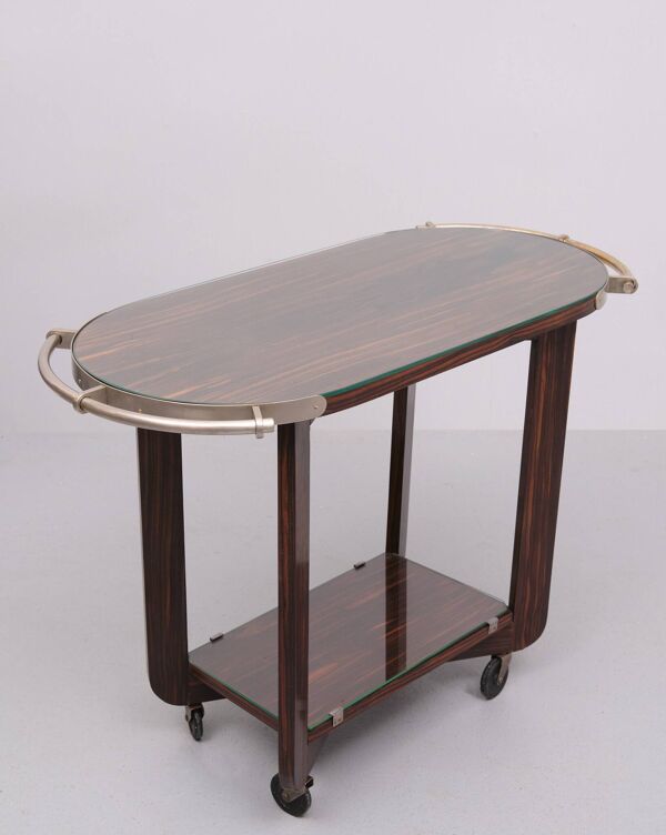 Desserte de service Art Déco en bois de Coromandel 1930