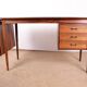 Danish extendable desk, Rosewood and Brass, model OS 51, Arne Vodder.