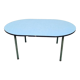 Oval school table for children formica Mullca 1970