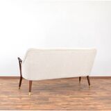 Mid-Century Norwegian Teak & Boucle Sofa, 1960s.