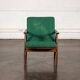Boomerang chair in green fabric