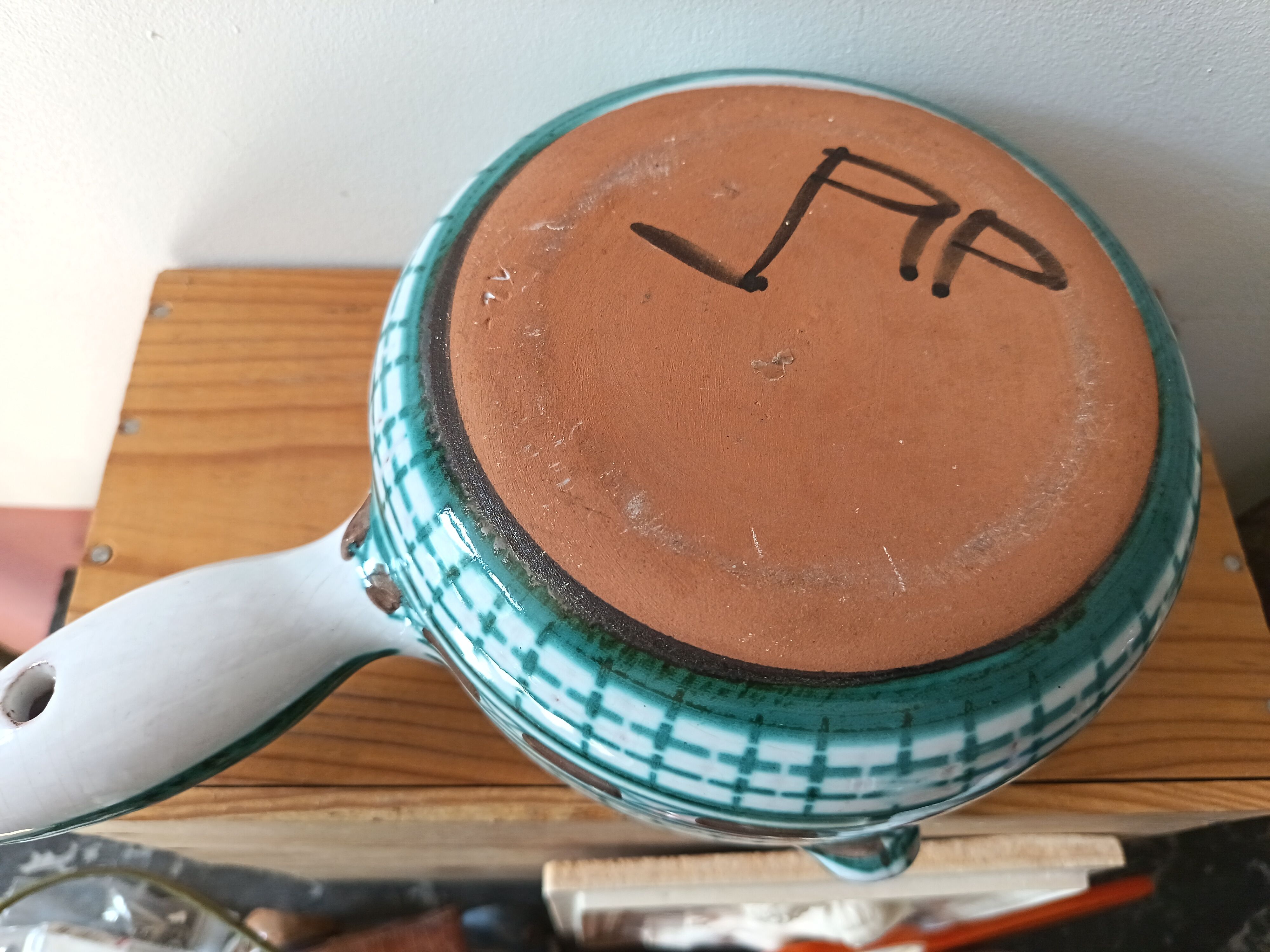 Ceramic pan by Robert Picaut in Vallauris