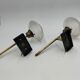 Pair of brass and glass wall lamps