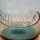 Duo old glass jars