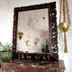 Neo-Gothic mirror in carved oak circa 1940