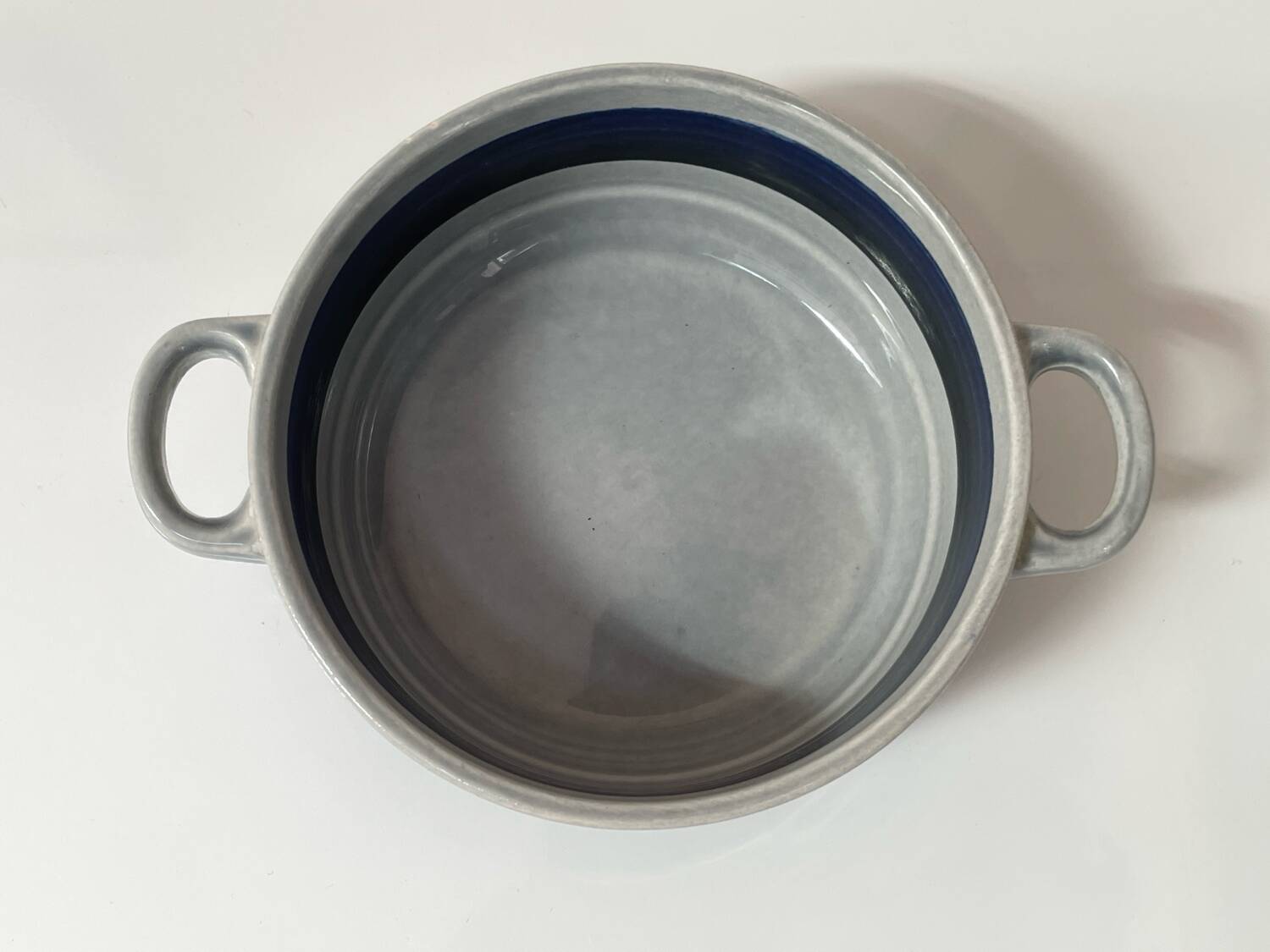 Small ear bowl Boch vintage blue and grey