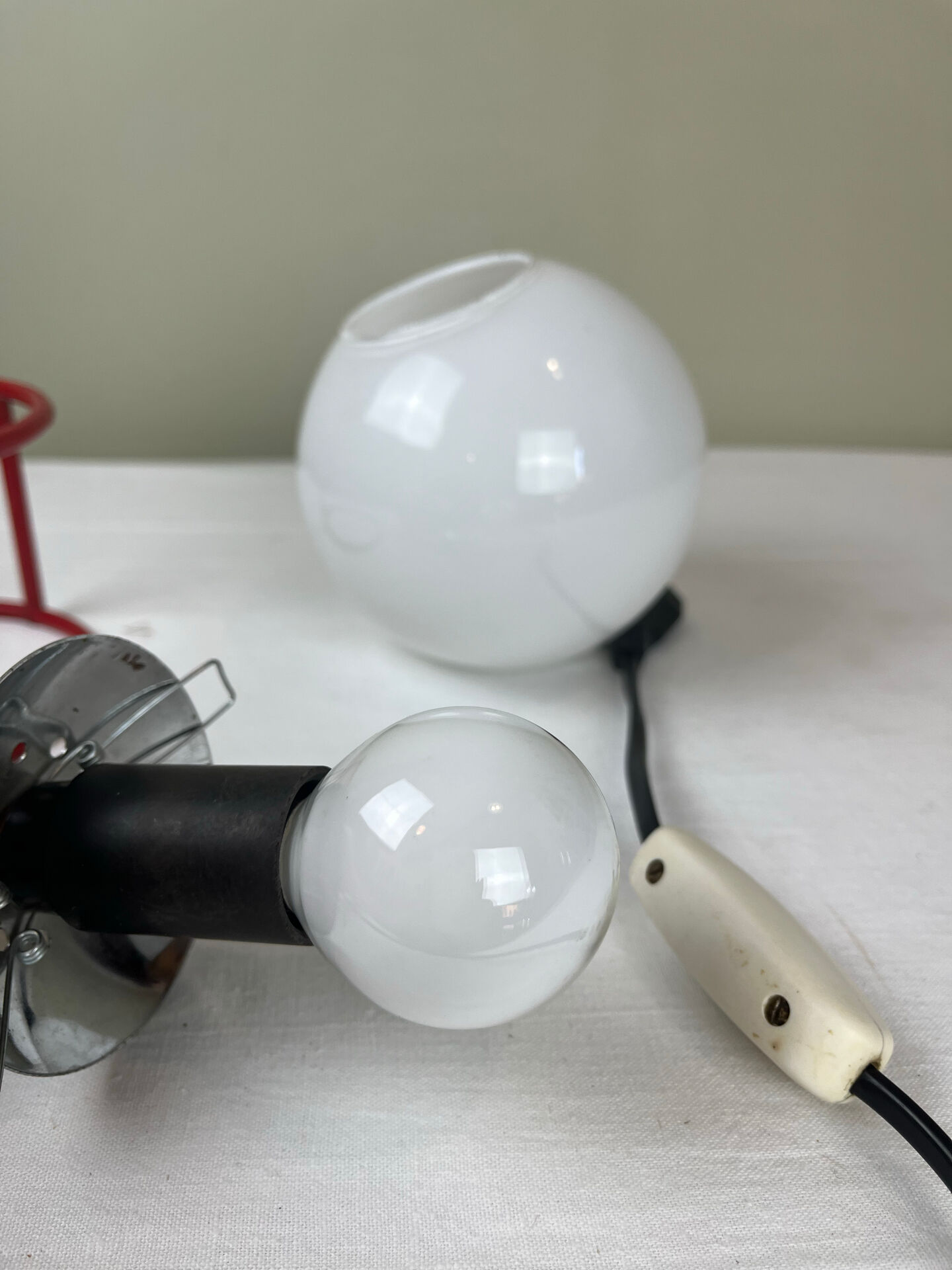 Lampe boule vintage design italien années 70