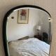 Vintage 1960s asymmetrical rearview mirror - 55 x 38 cm