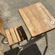 Renovated antique desk with inkwell